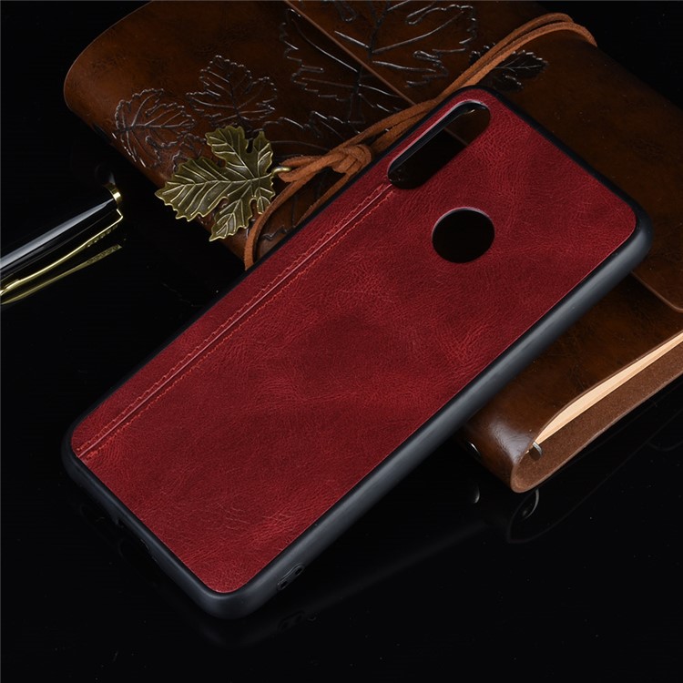 PU Leather + PC + TPU Mobile Case for Motorola Moto E6 Plus/Moto E6s (2019) - Red-6