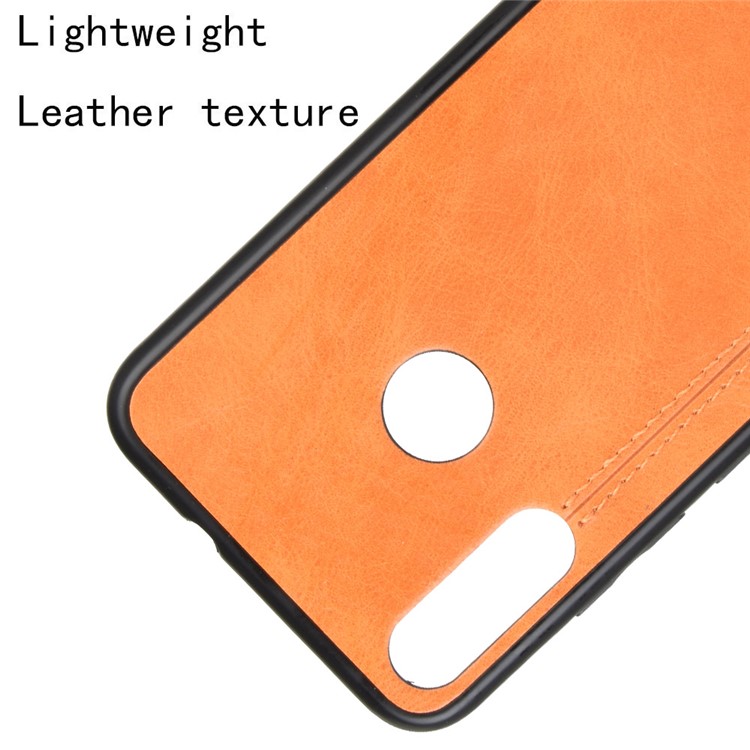 PU Leather + PC + TPU Mobile Case for Motorola Moto E6 Plus/Moto E6s (2019) - Brown-2