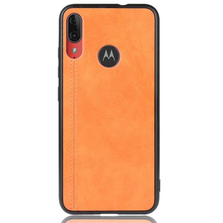 PU Leather + PC + TPU Mobile Case for Motorola Moto E6 Plus/Moto E6s (2019) - Brown-3