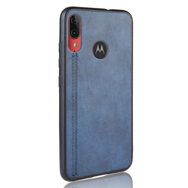 PU Leather + PC + TPU Mobile Case for Motorola Moto E6 Plus/Moto E6s (2019) - Blue-4
