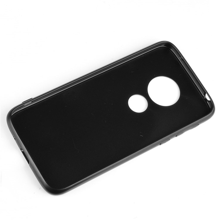 PU Leather Coated PC + TPU Combo Back Case for Motorola Moto G7 Play (EU Version) - Blue-8