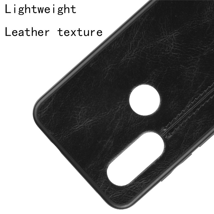 PU Leather + PC + TPU Simple Surface Case for Motorola One Vision/P50 - Black-2