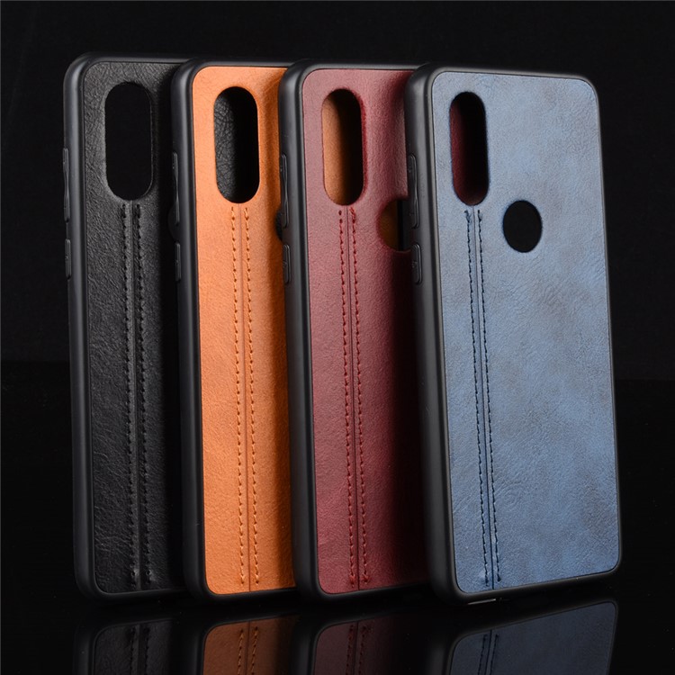 PU Leather + PC + TPU Simple Surface Case for Motorola One Vision/P50 - Black-8
