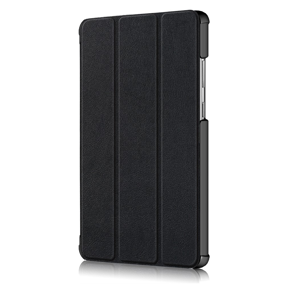 Litch Skin PU Leather Tri-fold Stand Tablet Case for Lenovo Tab M8 TB-8505 - Black-4