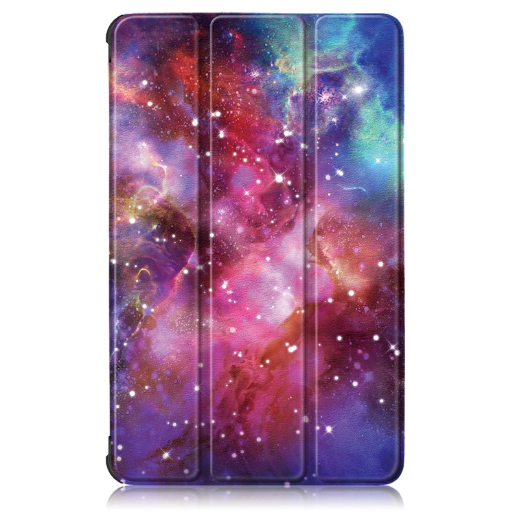 Pattern Printing Tri-fold Stand Leather Case for Lenovo Tab M8 TB-8505 - Cosmic Space-2