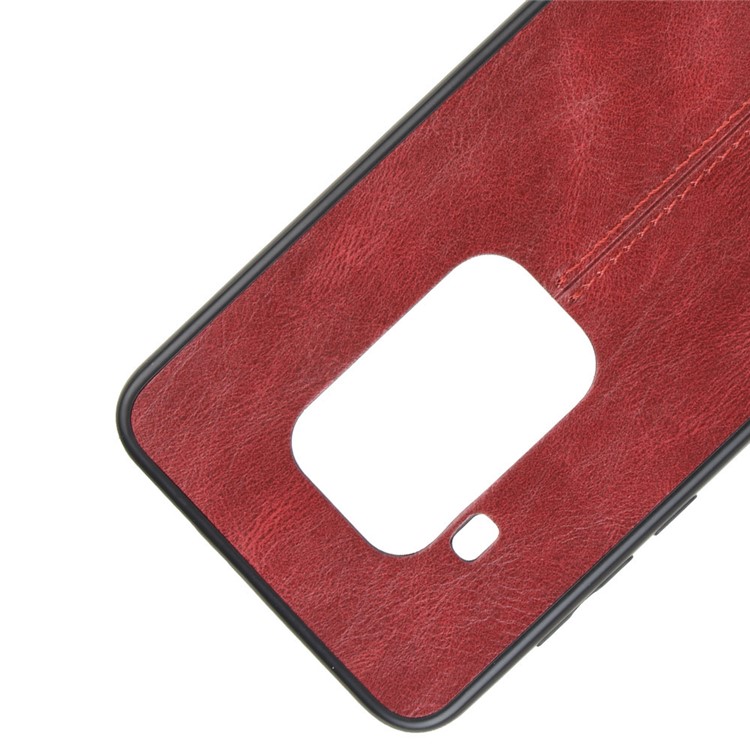 Leather Coated PC + TPU Phone Cover Case for Motorola One Zoom - Red-2