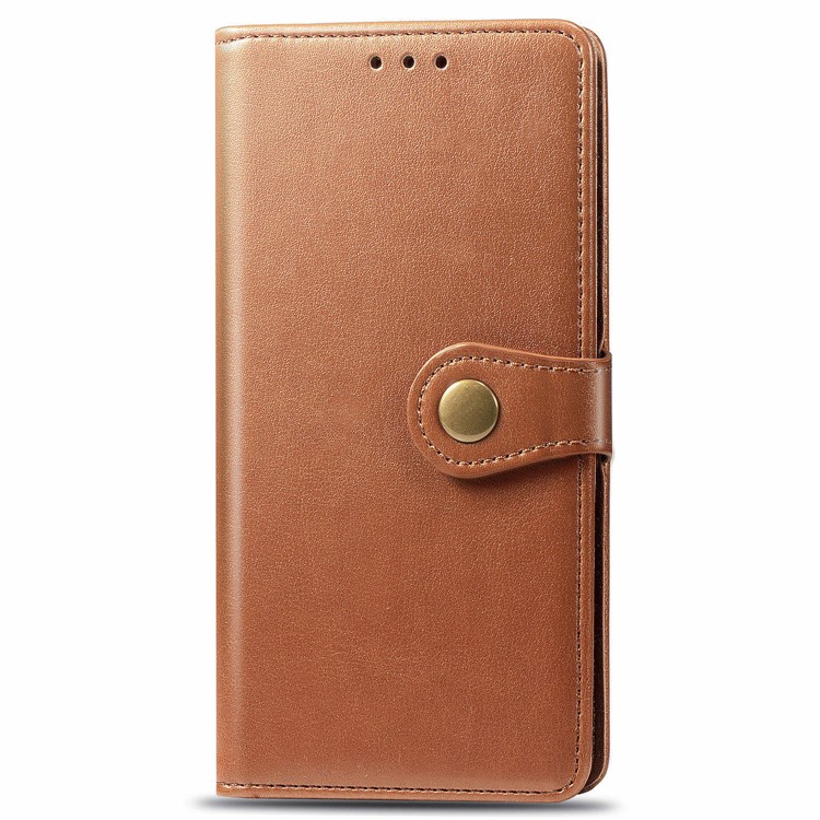 HAT PRINCE Litchi Skin PU Leather Wallet Case for Motorola Moto G8 Plus - Brown-2