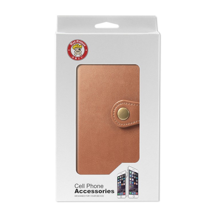 HAT PRINCE Litchi Skin PU Leather Wallet Case for Motorola Moto G8 Plus - Brown-8