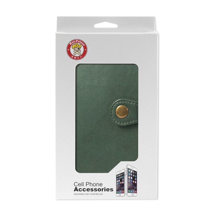 HAT PRINCE Litchi Skin PU Leather Phone Cover Wallet Case for Motorola Moto E6 Play - Green-8