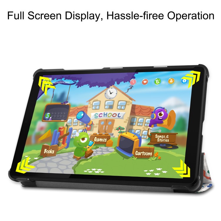 Printing Surface Tri-fold Stand Leather Tablet Case for Lenovo Tab M8 TB-8505X - Butterfly-4