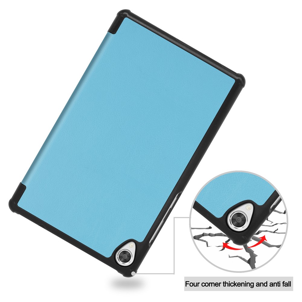 Tri-fold Stand Leather Tablet Covering for Lenovo Tab M8 TB-8505X - Baby Blue-6