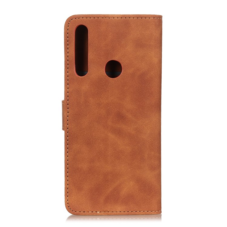 KHAZNEH Retro Leather Mobile Casing with Wallet Stand for Motorola Moto G8 Plus - Brown-2