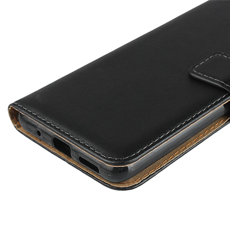 Genuine Leather Wallet Stand Phone Cover Shell for Motorola One Vision/P50-10