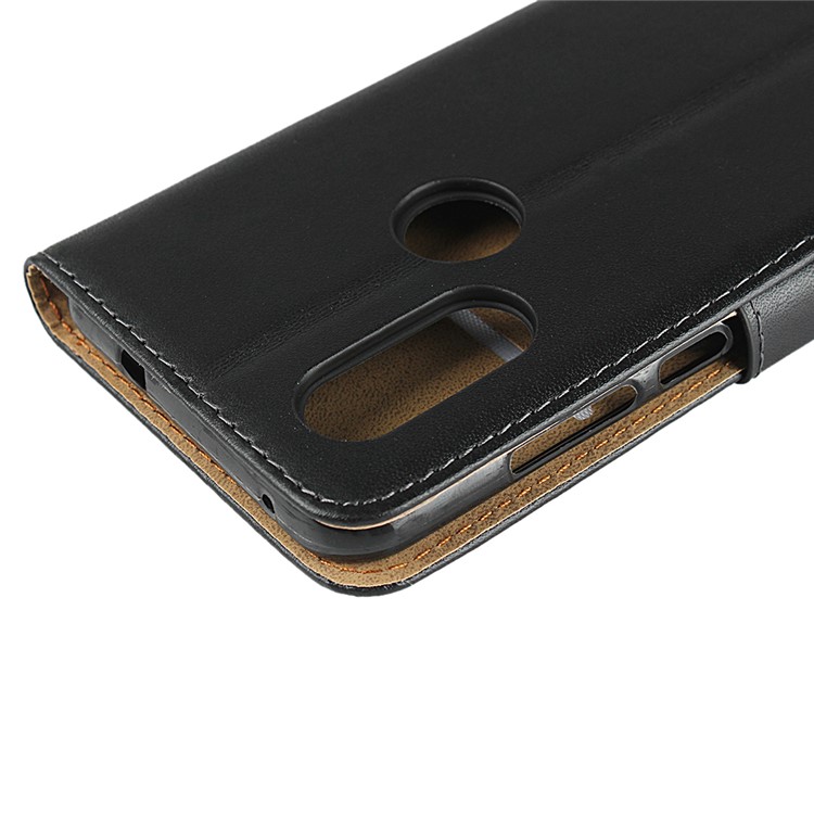 Genuine Leather Wallet Stand Phone Cover Shell for Motorola One Vision/P50-11