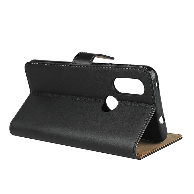 Genuine Leather Wallet Stand Phone Cover Shell for Motorola One Vision/P50-6