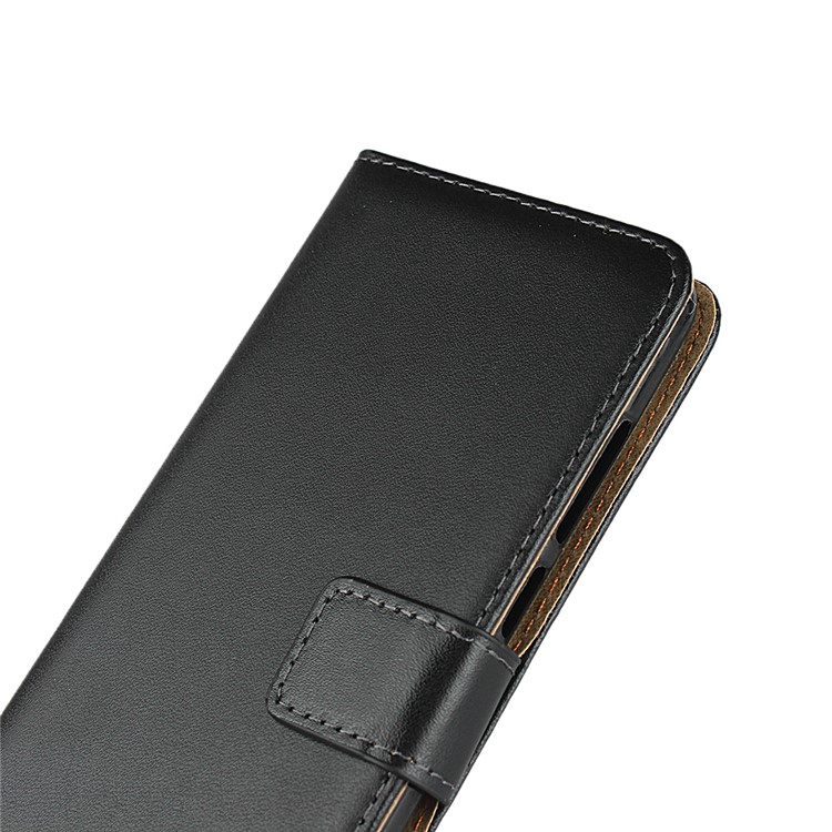 Genuine Leather Wallet Stand Phone Cover Shell for Motorola One Vision/P50-8
