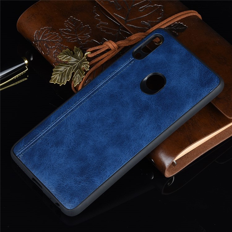 Leather Coated PC + TPU Combo Shell Phone Case for Lenovo K5 Pro - Blue-6