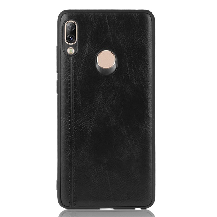 PU Leather Coated PC + TPU Combo Back Case for Lenovo S5 Pro - Black-3