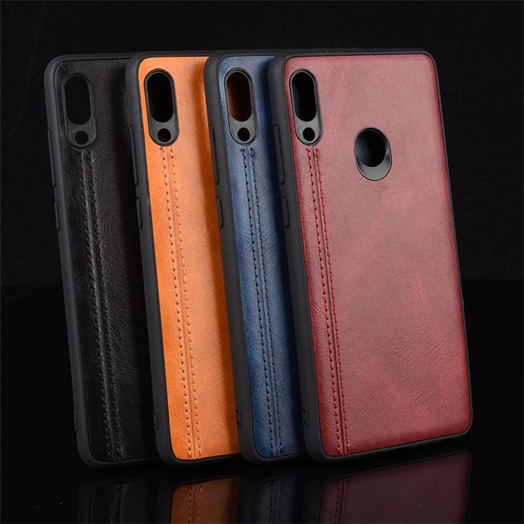 PU Leather Coated PC + TPU Combo Back Case for Lenovo S5 Pro - Black-8