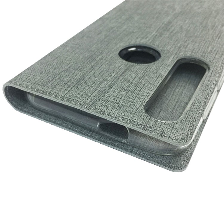 VILI DMX Cross Texture Leather Stand Case for Motorola Moto G8 Plus - Grey-16