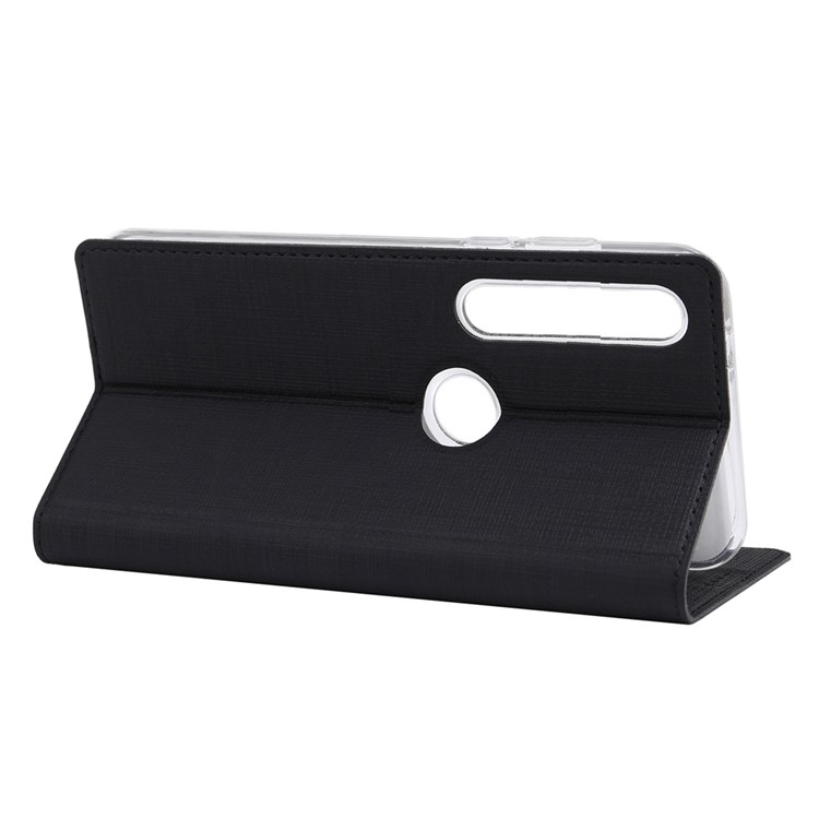 VILI DMX Cross Texture Leather Stand Case for Motorola Moto G8 Plus - Black-7