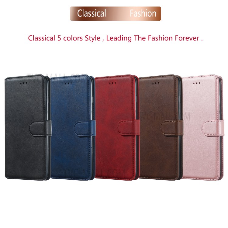 Leather Stand Case with Card Slots for Motorola Moto G8 Play / One Macro - Rose Gold-18