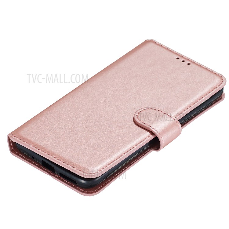 Leather Stand Case with Card Slots for Motorola Moto G8 Play / One Macro - Rose Gold-6