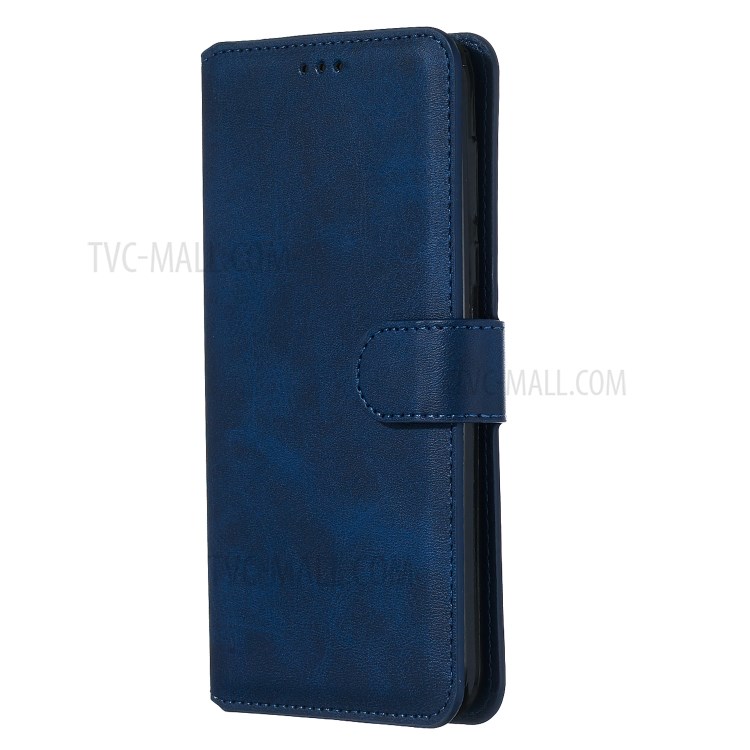 Wallet Leather Stand Case for Motorola Moto G8 Plus - Blue-4