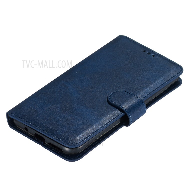Wallet Leather Stand Case for Motorola Moto G8 Plus - Blue-6