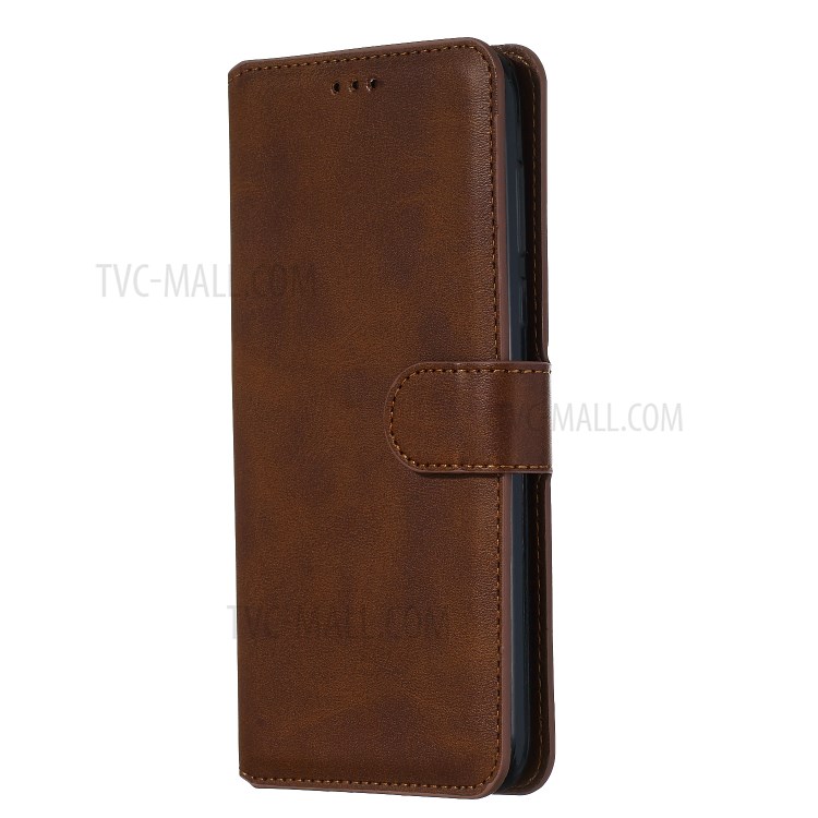 Wallet Leather Stand Case for Motorola Moto G8 Plus - Brown-4