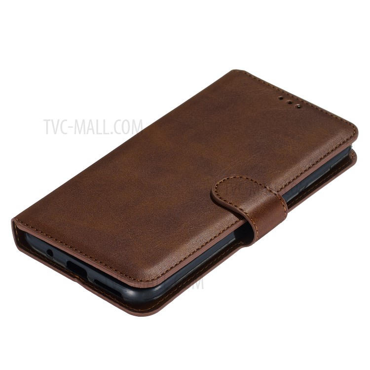 Wallet Leather Stand Case for Motorola Moto G8 Plus - Brown-6