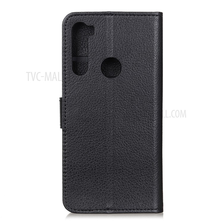 Litchi Grain Wallet Leather Protection Case for Motorola Moto G8 Power - Black-11