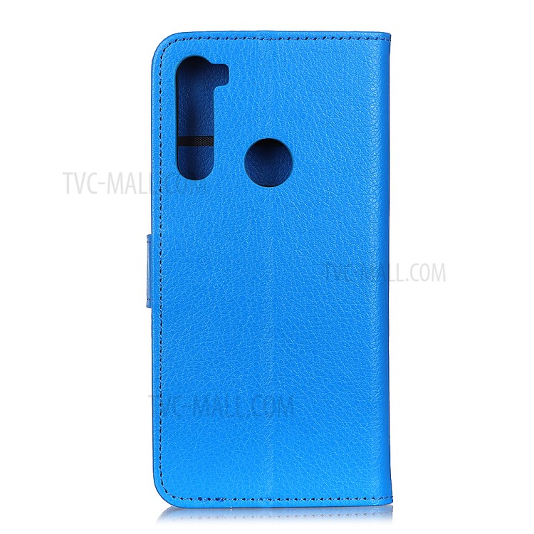 Litchi Grain Wallet Leather Protection Case for Motorola Moto G8 Power - Blue-10