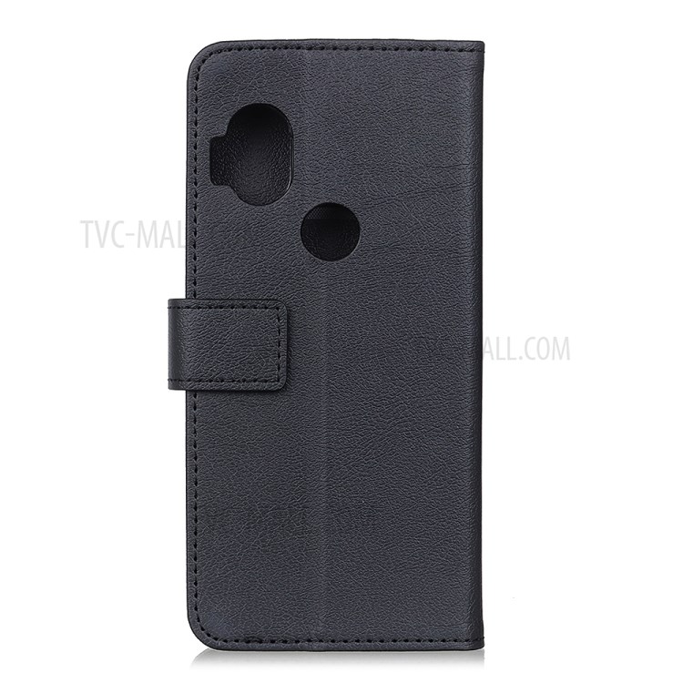 Wallet Stand PU Leather Phone Protector Cover for Motorola One Hyper - Black-3