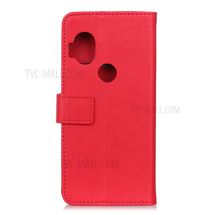 Wallet Stand PU Leather Phone Protector Cover for Motorola One Hyper - Pink-4