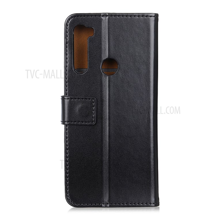 PU Leather Wallet Stand Mobile Casing for Motorola Moto G8 Power - Black-5