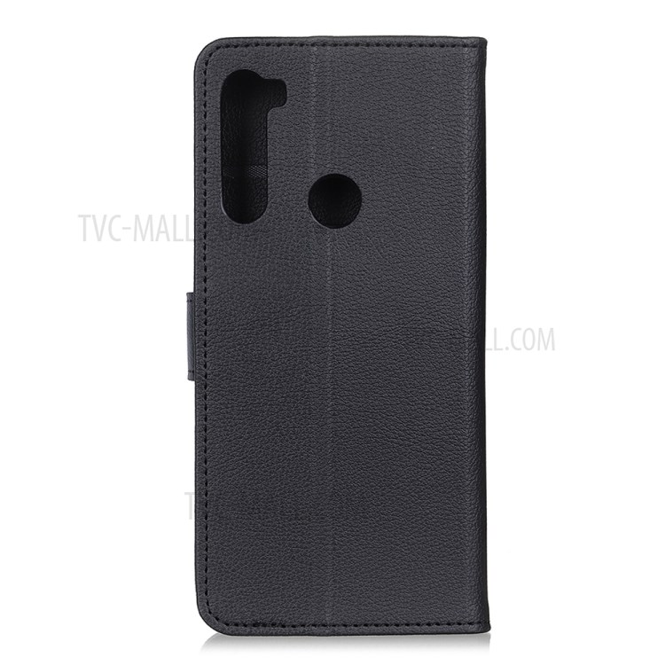 Litchi Grain Wallet Stand Leather Phone Case for Motorola Moto G8 Power - Black-9