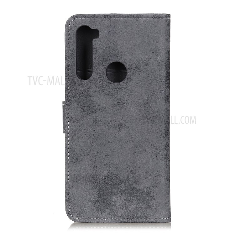 Vintage PU Leather Wallet Phone Shell for Motorola Moto G8 Power - Grey-9