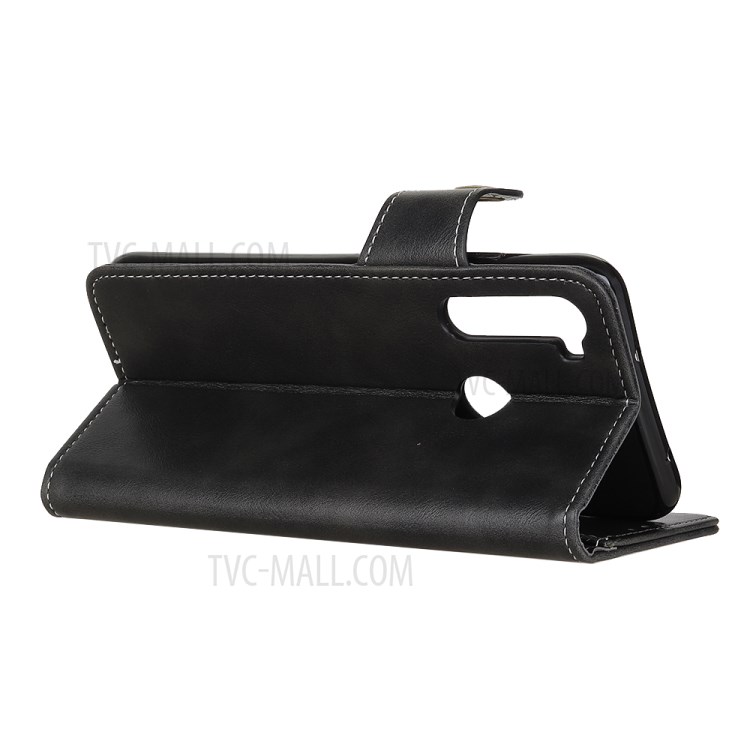 S Shape Textured Leather Wallet Mobile Case for Motorola Moto G8 Power - Black-11