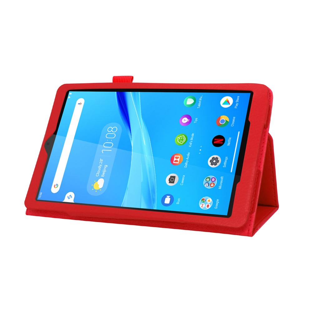 For Lenovo Tab M8/Tab M8 (2nd Gen) Litchi Texture Leather Case Tablet Cover - Red-3