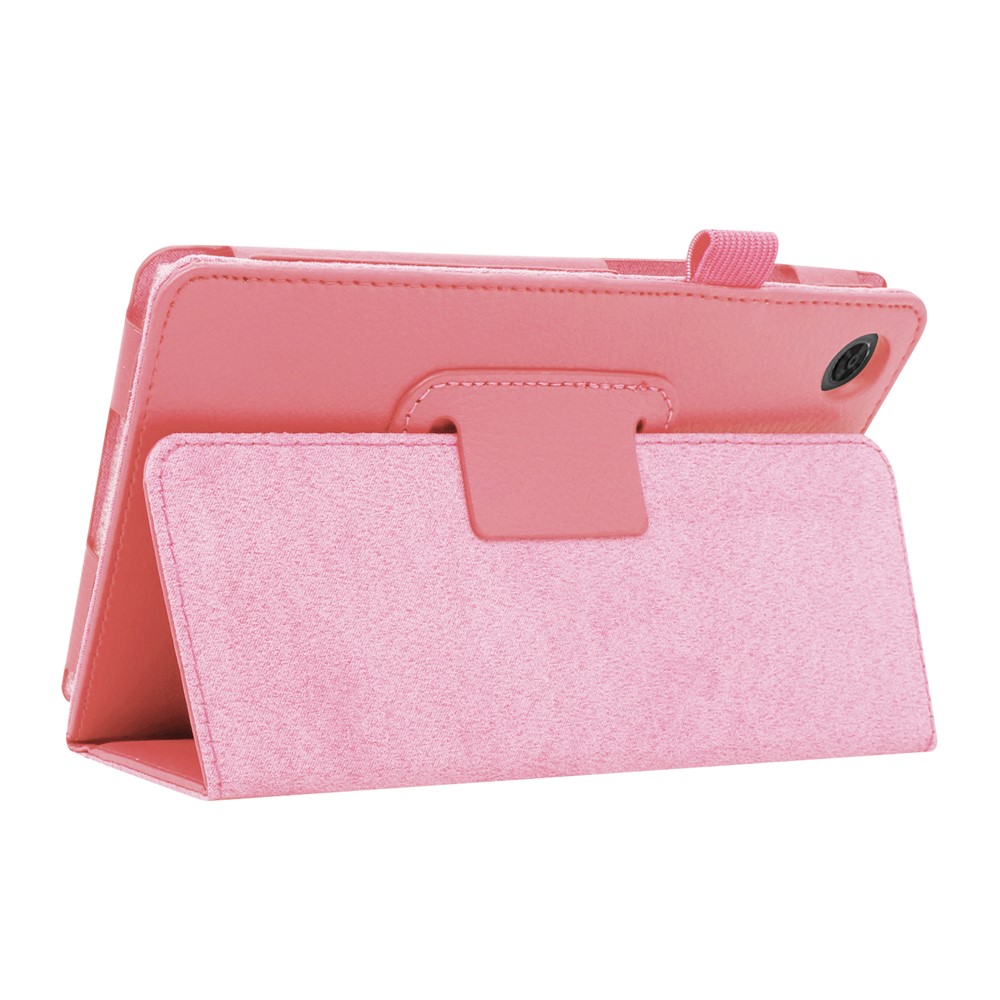 Pour Lenovo Tab M8 / Tab M8 (2e Génération) Couverture de Tablette de Boîtier en Cuir de Texture Litchi - Rose-4