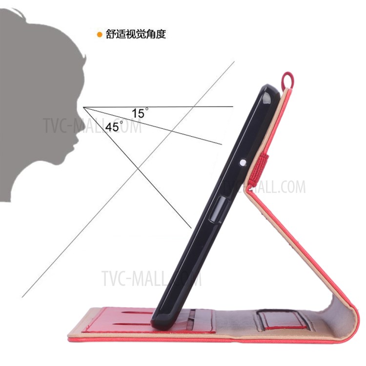 WY-2099 Business Style Flip Leather Stand Tablet Case with Card Slots for Lenovo Tab M8/Tab M8 (2nd Gen) - Red-12