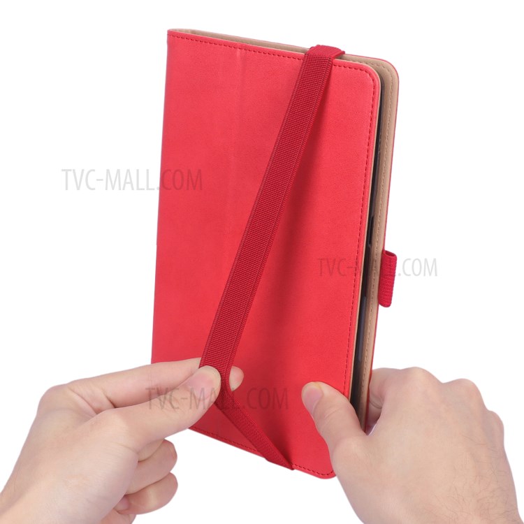 WY-2099 Business Style Flip Leather Stand Tablet Case with Card Slots for Lenovo Tab M8/Tab M8 (2nd Gen) - Red-14