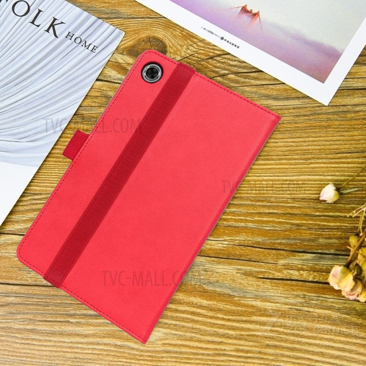 WY-2099 Business Style Flip Leather Stand Tablet Case with Card Slots for Lenovo Tab M8/Tab M8 (2nd Gen) - Red-15