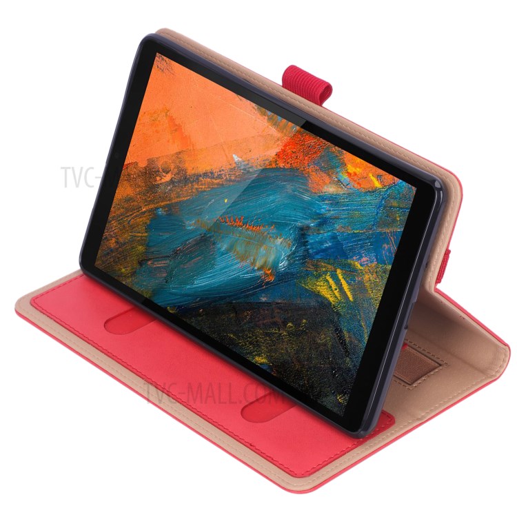WY-2099 Business Style Flip Leather Stand Tablet Case with Card Slots for Lenovo Tab M8/Tab M8 (2nd Gen) - Red-9