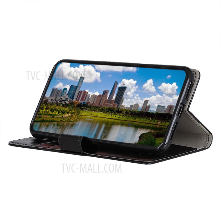 Cassa Di Coperture Del Telefono Cellulare Vibrazione Folle Cuoio Di Cavallo Per Motorola MOTO G Stilo - Nero-2