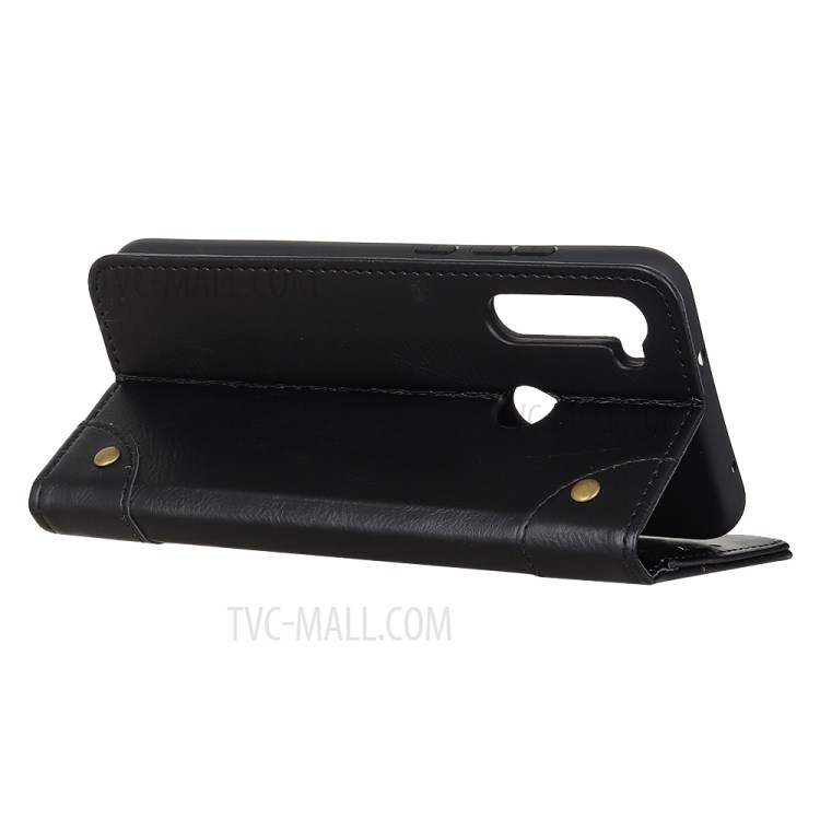 Crazy Horse Auto-absorbed Leather Flip Cell Phone Shell Case for Motorola Moto G Stylus -  Black-8