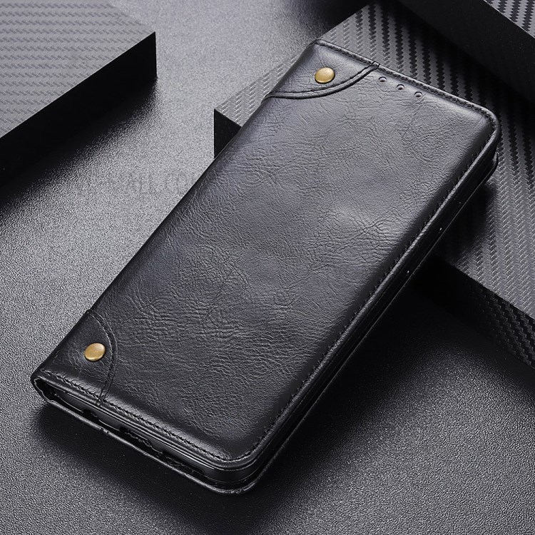 Crazy Horse Auto-absorbed Leather Flip Cell Phone Shell Case for Motorola Moto G Stylus - Black-9