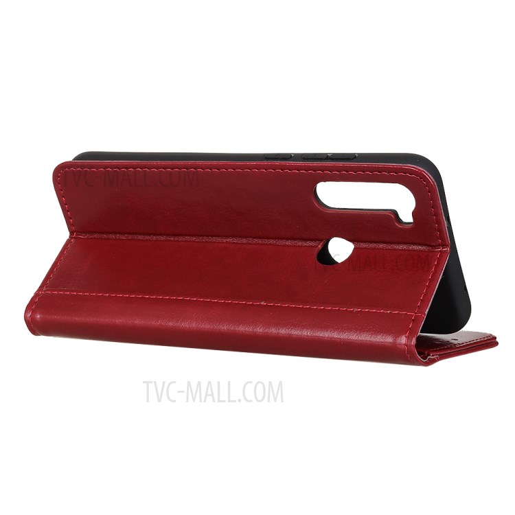 Rivet Crazy Horse Leder Brieftasche Telefon Shell-Abdeckung Für Motorola Moto G Stift - Rot-7