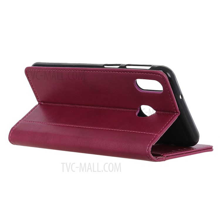 Wallet Leather Stand Phone Shell for Motorola Moto E (2020) - Wine Red-11
